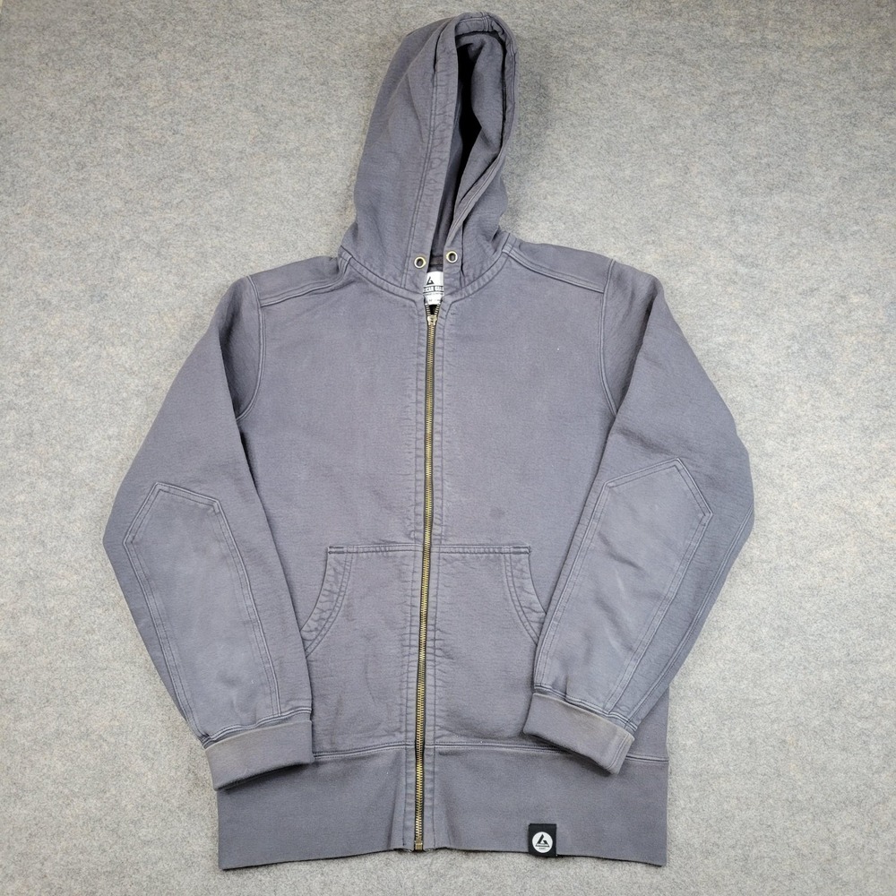 American Giant Hoodie Mens Medium Gray Full Zip Fleece Sweatshirt Made In USA